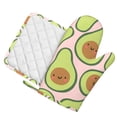 thumbnail image 2 of Disketp Cute Avocado Oven Mitts And Potholders Bbq Gloves-Oven Mitts And Pot Holders With Recycled Infill Silicone Non-Slip Cooking Gloves For Cooking Baking Grilling, 2 of 9