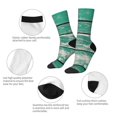 thumbnail image 3 of Pofeuu Old Green Wooden Print Crew Socks, Adult Running Hiking Socks for Youth and Adult, 3 of 6