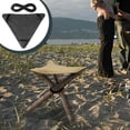 thumbnail image 4 of Taburete de camping Eigraketly Paño Picnics Trípode reutilizable silla Mochilero Negro, 4 of 6