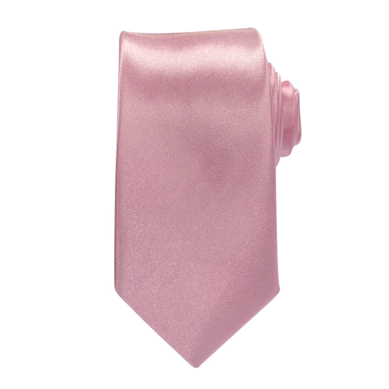 TopTie Men’s Solid Black Skinny Necktie – 2-Inch Wide, 57 Inches Long, Full Cotton Liner