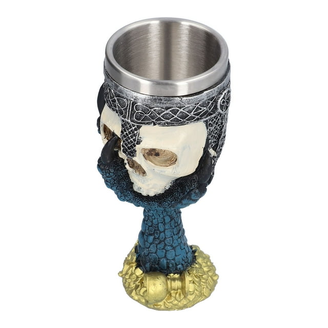 Gobelet Tête de Mort avec Griffe, Gobelet à Boire Golbet, Gobelet Squelette en Acier Inoxydable avec Double Paroi, 14,2oz, Bleu