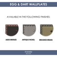 Egg & Dart Double Toggle Cast Metal Wallplate in Antique Nickel