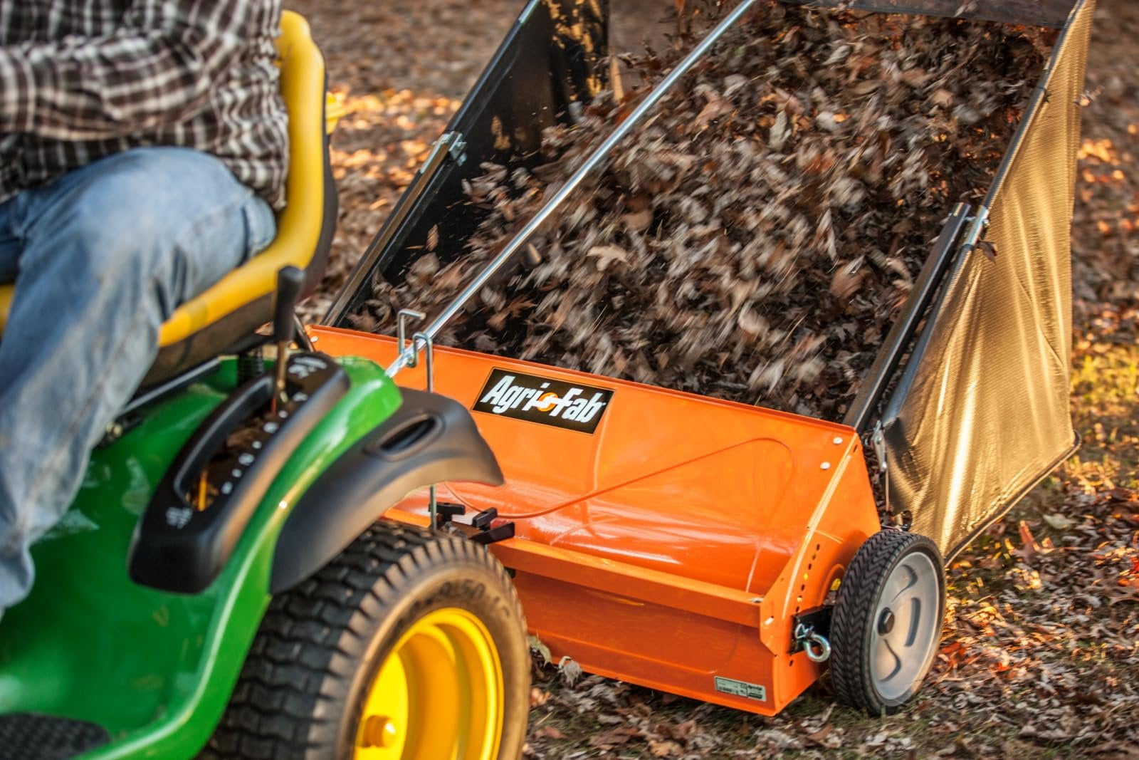 Agri-Fab Tow-Behind Lawn Sweeper 45-0492 - 44 In. Width, 25 Cu. Ft. Capacity, Adjustable Brush