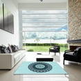 thumbnail image 7 of Ahgly Company Machine Washable Indoor Rectangle Transitional Steel Blue Area Rugs, 2' x 5', 7 of 7