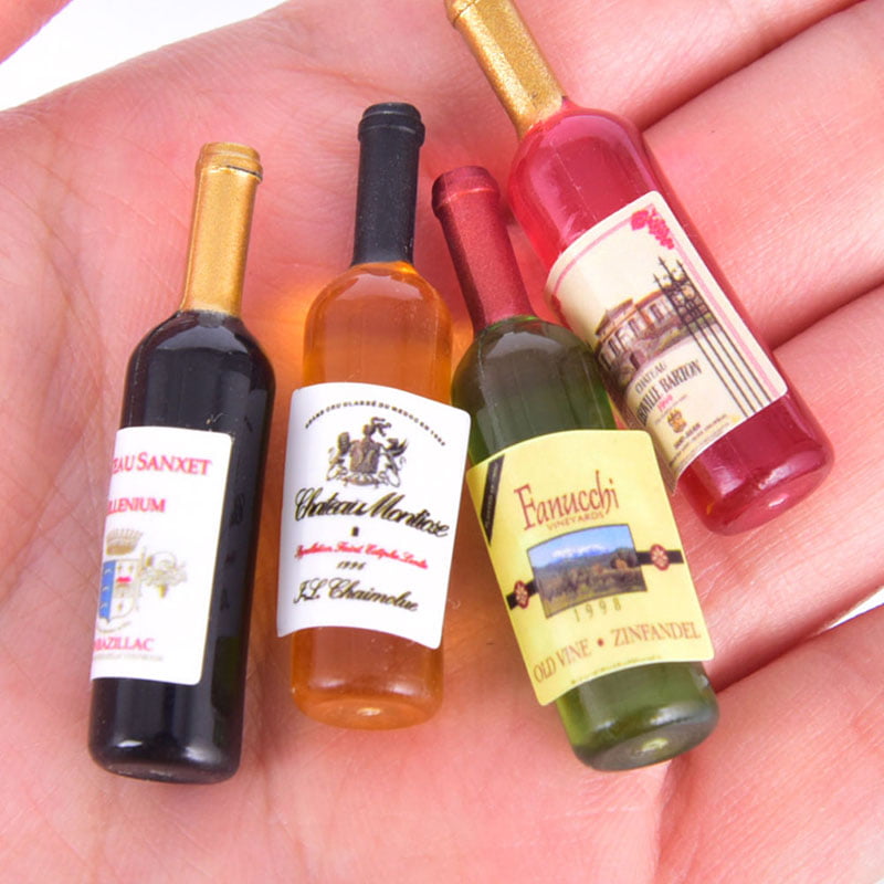 Details about   1/12 Miniature Wine Bottles Dollhouse Kitchen Accessories Drink Bottles 4 ER 