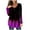 Purple, variant on IROINNID Long Sleeve T-Shirts for Women Home Open Button Round Neck Loose Fit Pleated Tunic Shirt Blouse Tops,Black