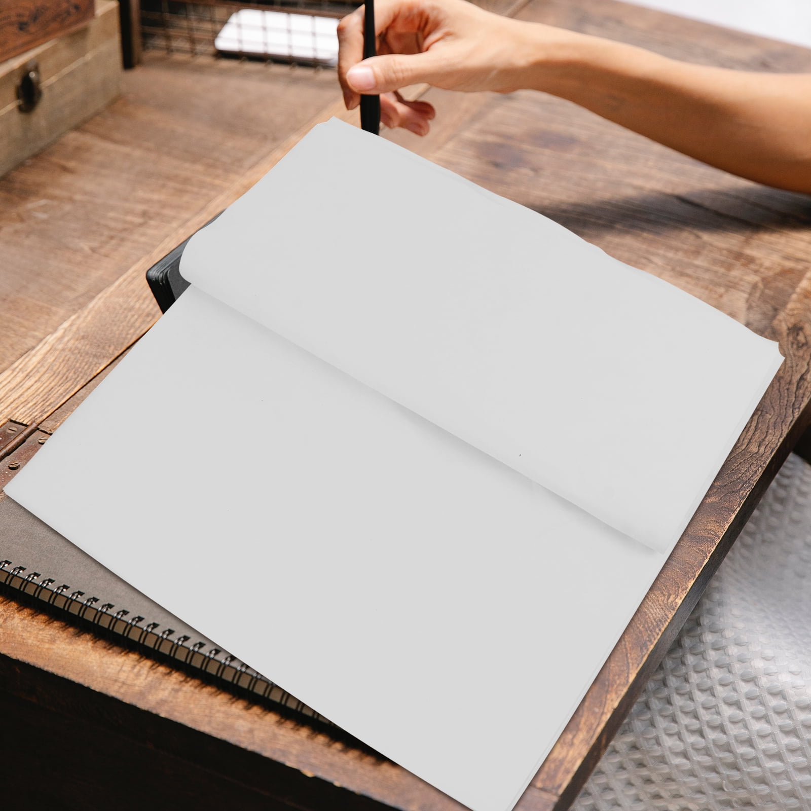 300 Sheets White Tracing Paper for and Painting, Xuan Paper Art Supplies, Four Treasures of the Study, Beginner Friendly