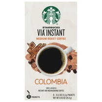 Starbucks VIA Colombia Medium Roast Instant Coffee Single Serve Packets, 8 Count