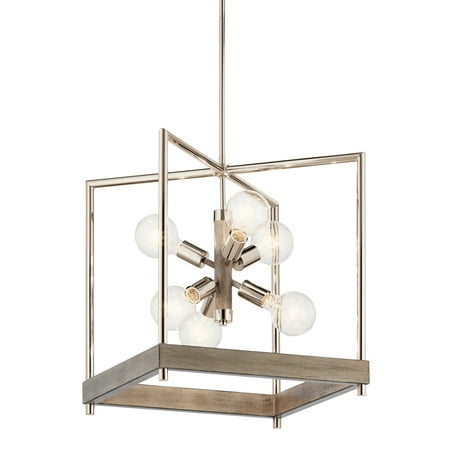 

Kichler 52092 Tanis 6 Light 18 Wide Wood Single Pendant - Grey
