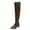 Brown, variant on Viluyesy Over The Knee Boots for Women Faux Leather Pointed Toe Chunky Heel Side Zipper Comfortable Dress Shoes Brown Size 8.5