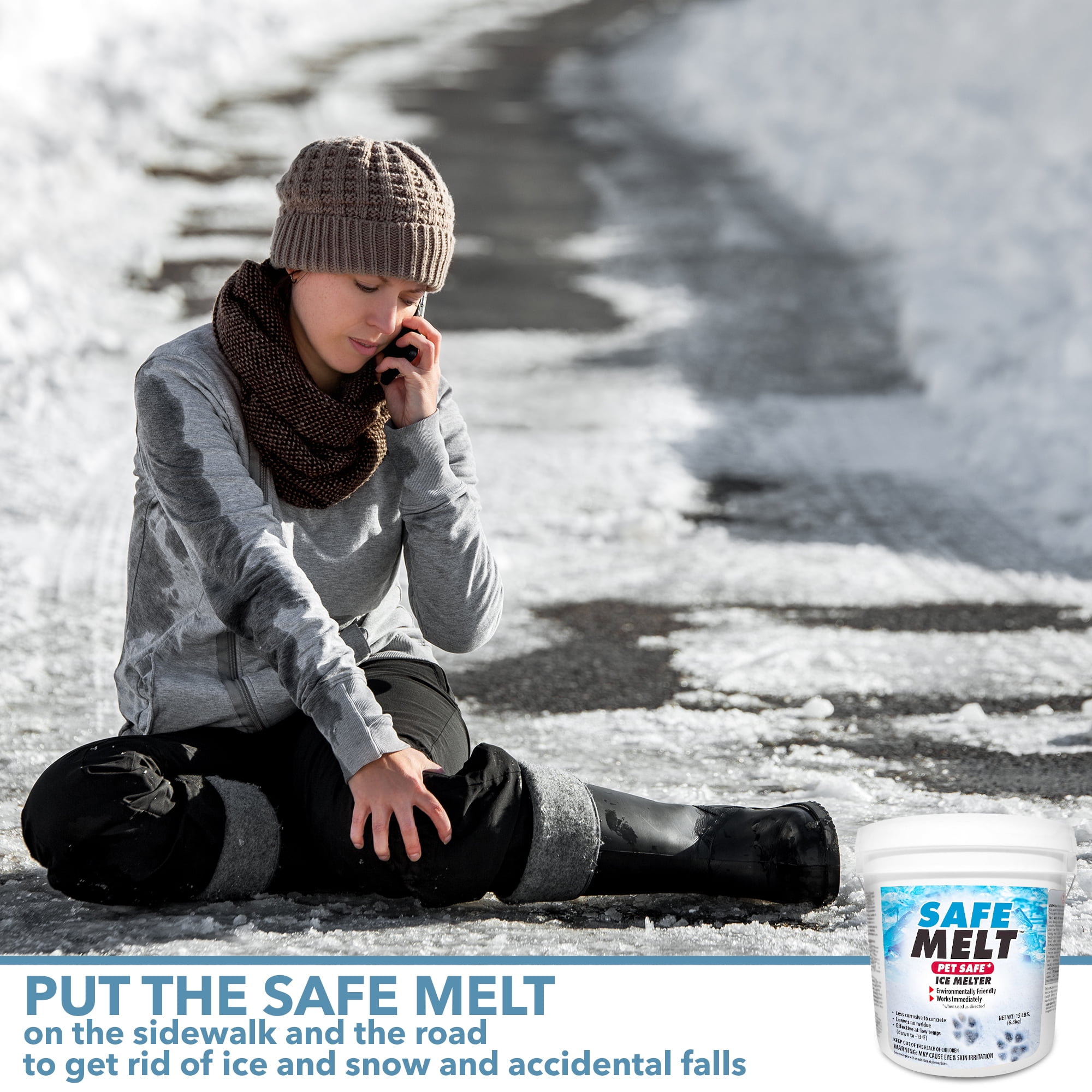 Pet Safe Ice Melt, Deicer For Driveway, Magnesium Chloride Ice Melt