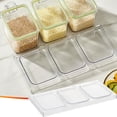 thumbnail image 1 of 3-Tier Clear Acrylic Spice Rack Organizer Food-Grade PET Kitchen Countertop Storage 26.2x12x1.5cm Holds 3 Seasoning Jars Easy-Clean, 1 of 8