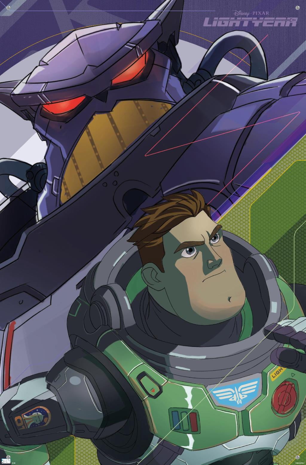 Disney Pixar Lightyear - Buzz and Zurg Wall Poster with Pushpins, 22.375" x 34"