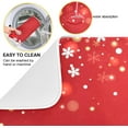 thumbnail image 2 of Merry Christmas Dish Drying Mat for Kitchen Counter,Winter Snowflake New Year Red Xmas Microfiber Absorbent Dishes Drainer/Rack Pads 18x24 inch, 2 of 8