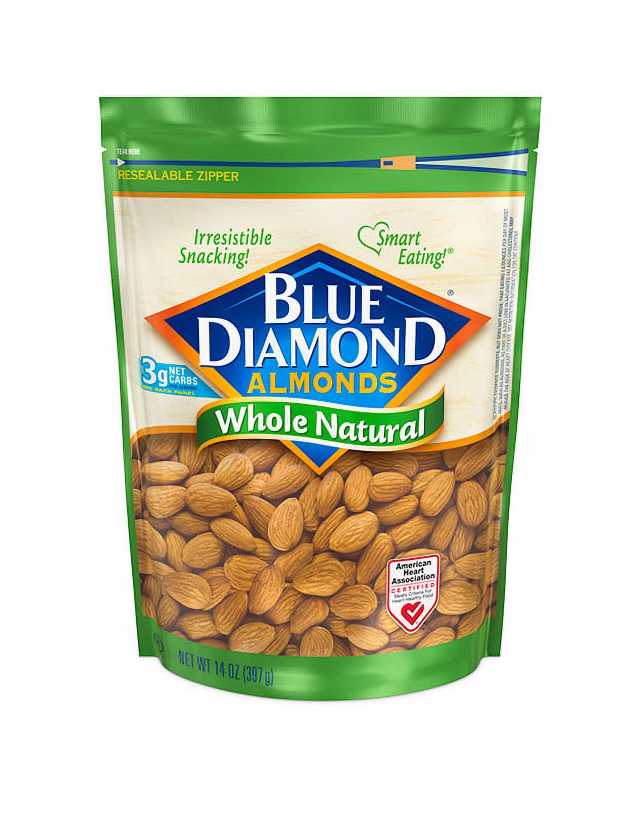 Blue Diamond Almonds, Whole Natural Raw Almonds, 14 oz - image 3 of 7
