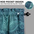 thumbnail image 5 of Paisley Curtains 24 Inch Short - 3 Panel Set, Vintage Bohemian Ethnic Floral Pattern, Colorful Retro Chic Design, Artistic Rod Pocket Window Curtain for Living Room, Bedroom, Easy Wash, 5 of 6