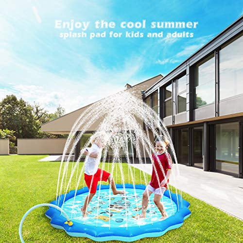 Splash Pad for Kids, 68'' Summer Outdoor Water Toys Sprinkler for Kids ...