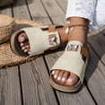 thumbnail image 2 of DXOUPM Women's Slippers Casual Butterfly Decorated Summer Open Toe Comfortable Walking Sandal, 2 of 3