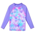 thumbnail image 2 of BAOHULU Girls Long Sleeve Swimsuit UPF 50+ Printed Rash Guard Two Pieces Bathing Suit, 2 of 6