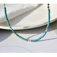 thumbnail image 5 of Handmade Bead Necklace Birthstone Garnet Lapis Lazuli Amethyst Green Crystal Necklace 3mm Women Stainless Steel 45cm Adjustable Bohemian Beach Summer, 5 of 5