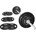 thumbnail image 1 of Set de barra olímpica Fitvids de 1" estándar, barra de 1,5 m, discos de 16 kg, 1 of 7