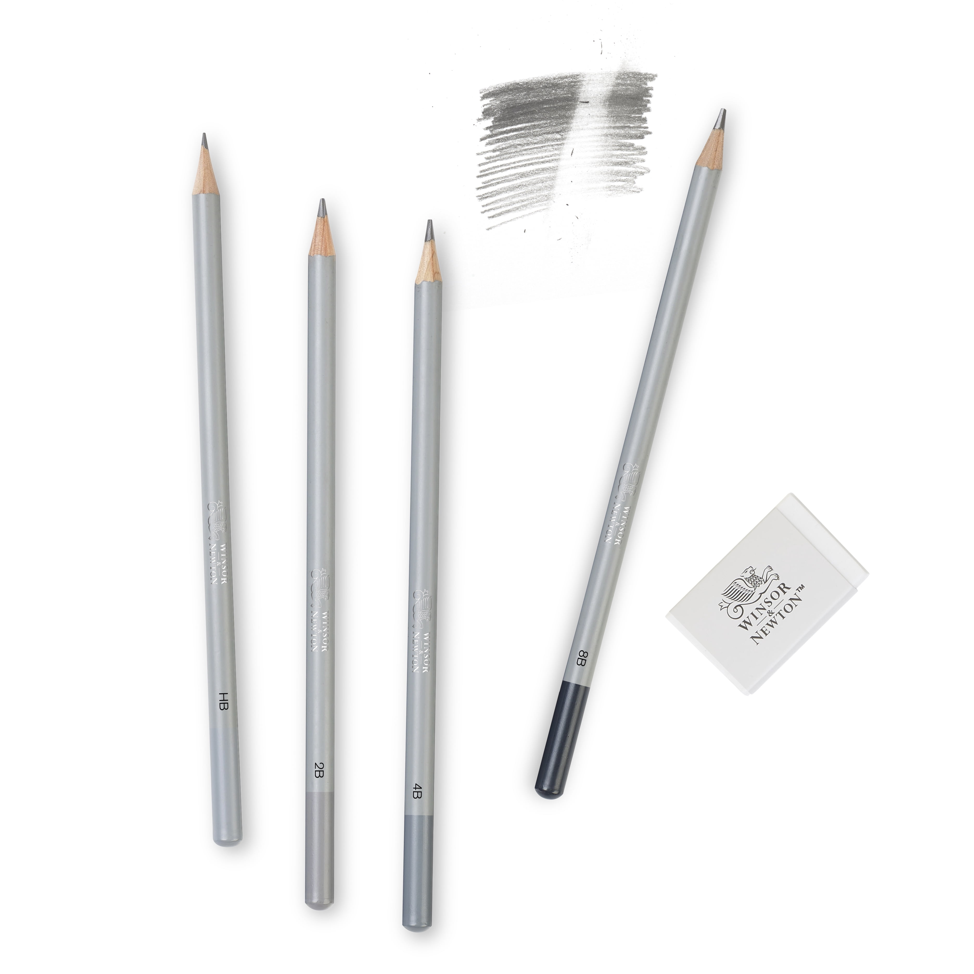 Winsor & Newton Studio Collection Graphite Pencil Set & Eraser, 6 Pack