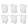 thumbnail image 1 of Sterilite Rectangular Wastebasket 9 Gallon Open Top Trash Bin, 6 Pack, White, 1 of 5