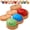 Green+blue+red, variant on Glitter Dumpling, Glitter Dumpling Squishy with Box, Dumplings Sensory Squeeze Toy for Stress Relief (White)
