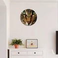 thumbnail image 4 of 12 Inch Wall Clock Battery Operated Silent Clock Decorative for Office, Kitchen, Outdoor, Living Room，A Cat with Big Eyes Lovely Drawing, 4 of 4