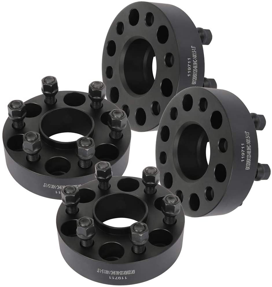 SCITOO 2X 6 Lug 1.5 INCH Hubcentric Wheel Spacers 6x120mm to 6x120mm 14x1.5 Studs Compatible with for Colorado Traverse for GMC Canyon 