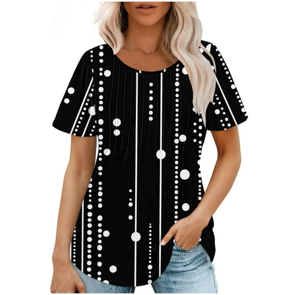 Lumivie Crop Tops For Women Trendy Sexy Graphic Tshirts Shirts For Women Plus Black Blouses For Women Plus Size Funeral Cotton T-Shirts Women