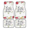 thumbnail image 1 of Balery Home Sweet Home Floral Juego de 4 Alfombrillas para Auto, Revestimientos de Caucho Resistente, Diseño Antideslizante, 1 of 7