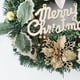 thumbnail image 4 of Corona de decoración navideña con simulación de lazo, corona de piña, adornos navideños para colgar en la puerta, 4 of 5