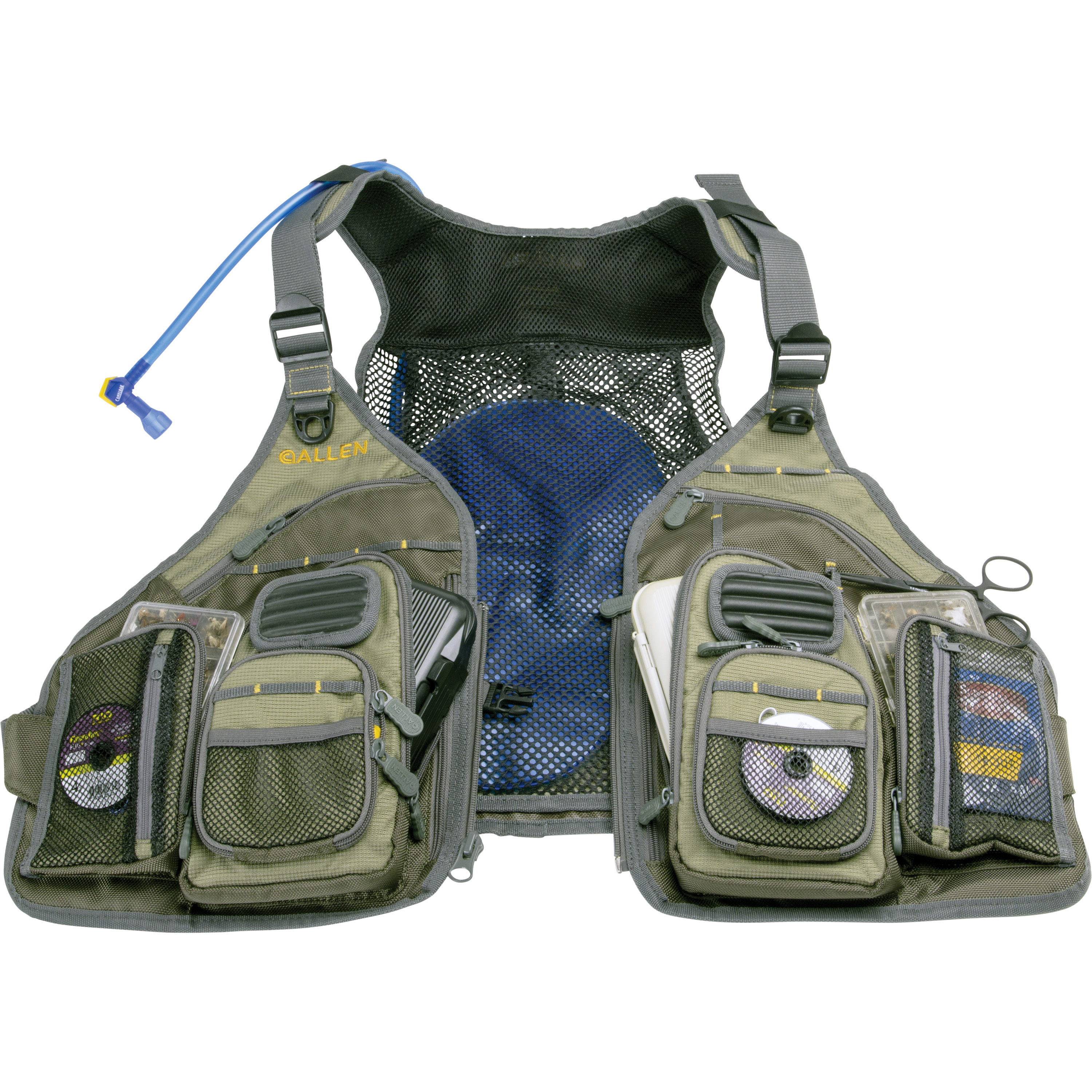 Allen Company Big Horn Fly Fishing Vest, Olive Green