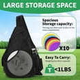 thumbnail image 5 of Disc Golf Bag with Retriever Holder and Storage Pockets, Disc Golf Backpack with 8-10 Disc Capacity, Deluxe Bag（oniy bag）, 5 of 5