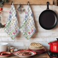 thumbnail image 6 of Spring Floral Kitchen Towels Set of 3, Grey Plaid Pink Blue Flowers Butterfly Absorbent Dish Towels for Kitchen, Microfiber Hand Towel, Quick Drying Tea Towel for Cleaning Decorative Dishcloths, 6 of 7