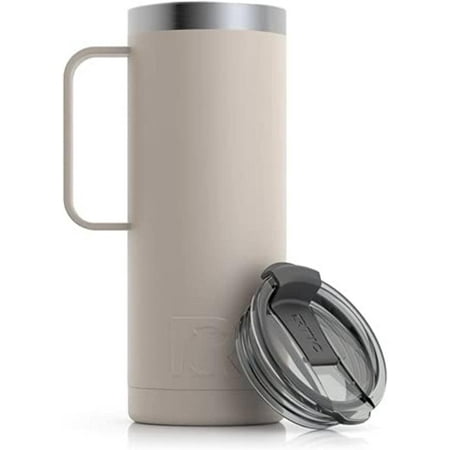 

20 oz Coffee Travel Mug with Lid and Handle Stainless Steel Vacuum-Insulated Mugs Leak Spill Proof Hot Beverage and Cold Portable Thermal Tumbler Cup for Car Camping Charcoal