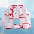 thumbnail image 3 of 7 unids/set 0-3 meses bebé recién nacido niñas niños ropa conjunto ocio ropa chico rojo Zulema Ropa infantil casual, 3 of 8