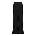 thumbnail image 6 of AUNVITO Women's Casual Pants Solid Color Wide Leg Comfortable Home Lounge Sporty Long Comfy Trousers, 6 of 7