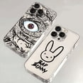 thumbnail image 2 of Bad Bunny X100pre Phone Case For iPhone 16 15 14 13 12 11 Mini Pro Max X XR XSMax 7 8 Plus SE20 Transparent Cover T-196G240807TB4 iPhone 16 Plus, 2 of 6