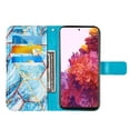 thumbnail image 5 of Allytech Galaxy S21 Wallet Case, Galaxy S21 Case, Marble Pattern PU Leather Kickstand Flip Cover Shockproof Drop Protection Cards Holder Wallet Case for Samsung Galaxy S21, Blue, 5 of 9