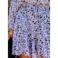 thumbnail image 7 of Asyoly Womens Dresses Boho Floral Print Ruffles Lantern Sleeve Button Down Swing Mini Dress Tie Waist Shirt Dresses, 7 of 7