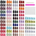 thumbnail image 1 of 1200 Pieces Short Coffin Press on Nails False Nails Glossy Oval Artificial False Nails Color Full Cover Artificial Nail Colorful Tips for Nail Art Salon (Mixed Color), 1 of 7