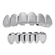 thumbnail image 5 of Parrilla para dientes superiores e inferiores, 6 dientes con barras moldeadoras (2 colores a elegir) Plata, 5 of 8