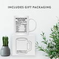 thumbnail image 4 of CTDream Funny 11oz. Ceramic Coffee Tea Mug Thank You Gift, Montessori Teacher Nutritional Facts, 1-Pack, 4 of 7