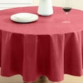 thumbnail image 5 of Home Bargains Plus Scarlet Red Café Hotel 70 inch Round Vinyl Dining Tablecloth with Flannel Backing, 5 of 9