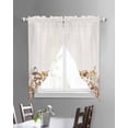 thumbnail image 3 of Vintage Mushroom Swag Valances for Windows, Farmhouse Summer Botanical Floral Rod Pocket Sheer Valances for Large Windows, Swag Toppers Light Filtering for Kitchen Living Room 2 Panels 36''x63'', 3 of 6