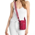 thumbnail image 2 of Michael Kors Women's Khai Nylon North South Small Phone Crossbody Bag (Dark Raspberry), 2 of 3