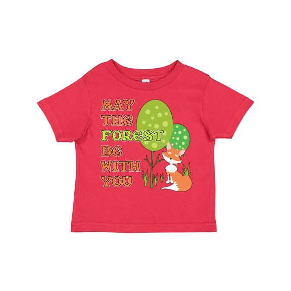 Inktastic May the Forest Be with You Cute Fox Boys or Girls Toddler T-Shirt