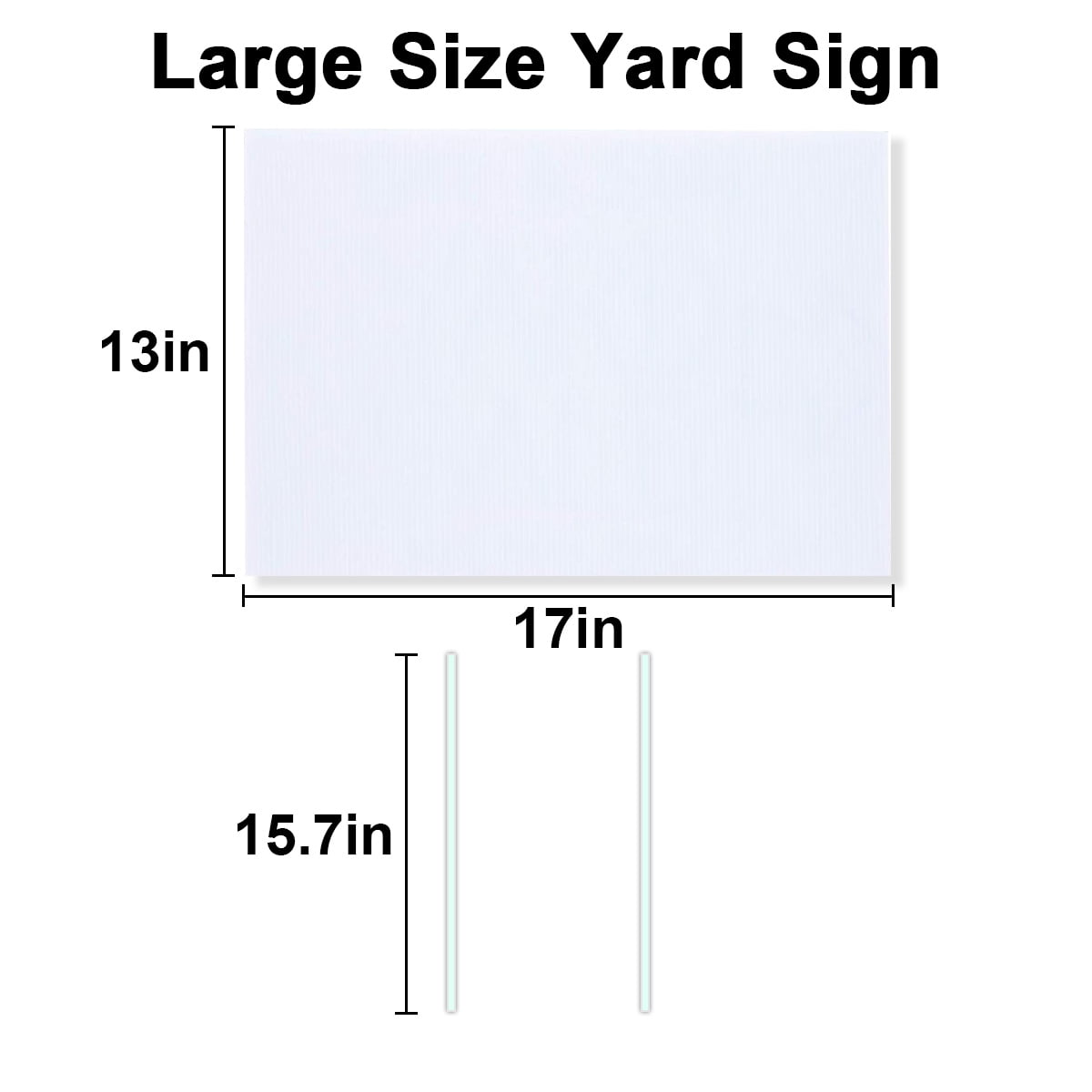 Blank Yard Signs 13" x17" - Lawn Sign with Stakes - Water Resistant DIY Poster Board Signs for Rent, Garage Sales, Open Houses, and Custom Birthday